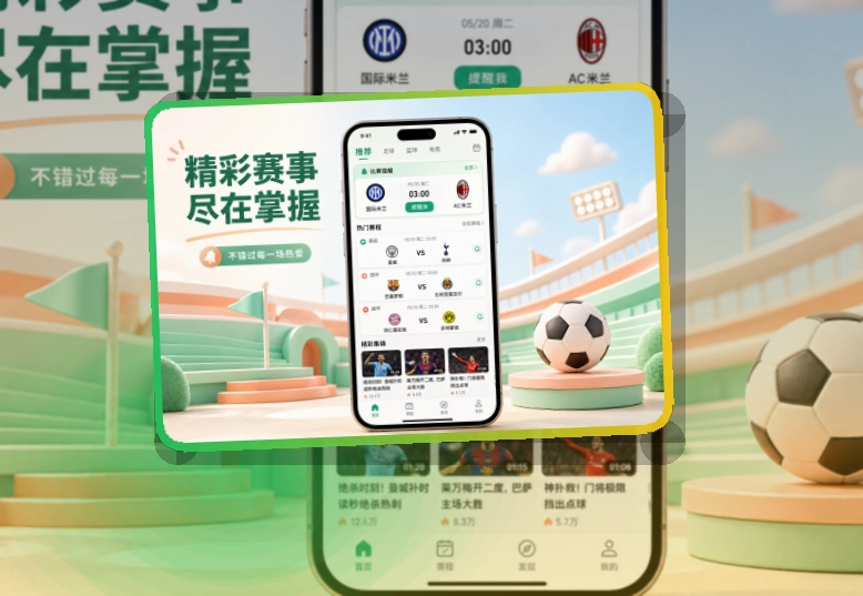 安装卡片区 · 手机赛事中心 · 赛况信息集中呈现界面展示